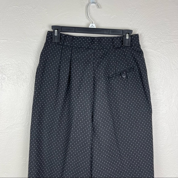 Vintage Christian Dior Tapered High Waist Dot Pattern Black Trouser 14 - Picture 7 of 12